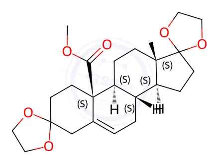 Chemical structure of Methyl 3,3,17,17-Bis(ethylenedioxy)androst-5-en-19-oate