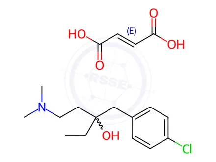 Chemical structure of Clobutinol Fumarate Isomer