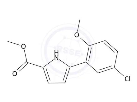 Chemical structure of Methyl 5-(5-chloro-2-methoxyphenyl)-1H-pyrrole-2-carboxylate