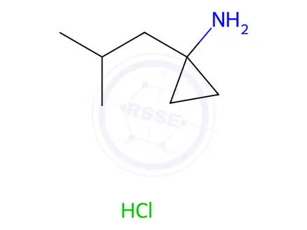 Chemical structure of 1-(2-Methylpropyl)cyclopropan-1-amine hydrochloride