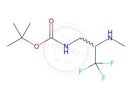 Chemical structure of Carbamic acid, N-[3,3,3-trifluoro-2-(methylamino)propyl]-, 1,1-dimethylethyl ester