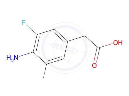 Chemical structure of 2-(4-Amino-3-bromo-5-fluorophenyl)acetic acid