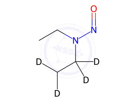Chemical structure of N-Nitroso-diethylamine-[D4]