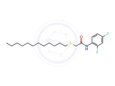 Chemical structure of N-(2,4-Difluorophenyl)-2-(dodecylsulfanyl)acetamide