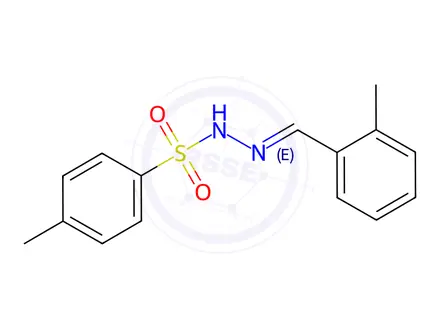 Chemical structure of 4-methyl-N-[(2-methylphenyl)methylideneamino]benzenesulfonamide