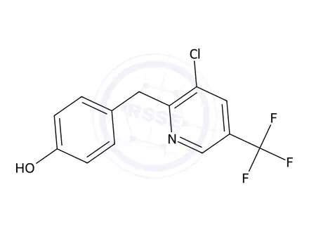 Chemical structure of 4-((3-Chloro-5-(trifluoromethyl)pyridin-2-yl)methyl)phenol