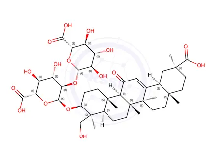 Chemical structure of Glycyrrhizic Acid Impurity 45