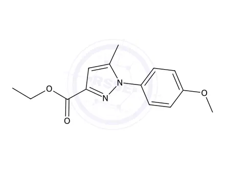 Chemical structure of Ethyl 1-(4-methoxyphenyl)-5-methyl-1H-pyrazole-3-carboxylate