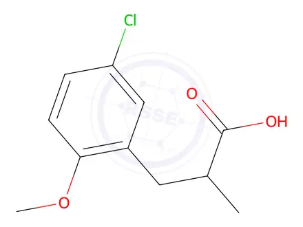 Chemical structure of 3-(5-Chloro-2-methoxyphenyl)-2-methylpropanoic acid