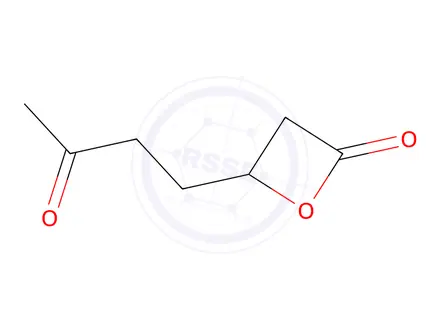 Chemical structure of 2-Oxetanone, 4-(3-oxobutyl)-(9CI)