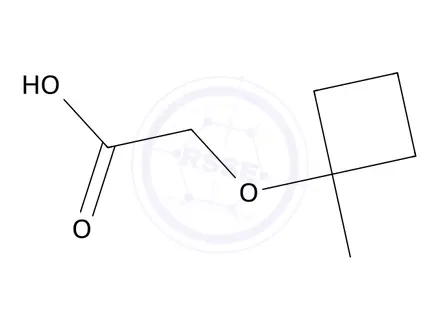 Chemical structure of 2-(1-Methylcyclobutoxy)acetic acid