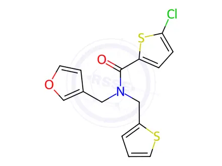Chemical structure of 5-Chloro-N-(furan-3-ylmethyl)-N-(thiophen-2-ylmethyl)thiophene-2-carboxamide