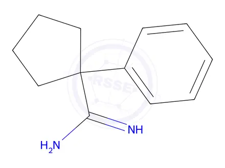 Chemical structure of 1-Phenylcyclopentane-1-carboximidamide