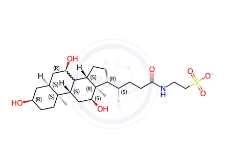 Chemical structure of Taurocholic acid sodium salt hydrate