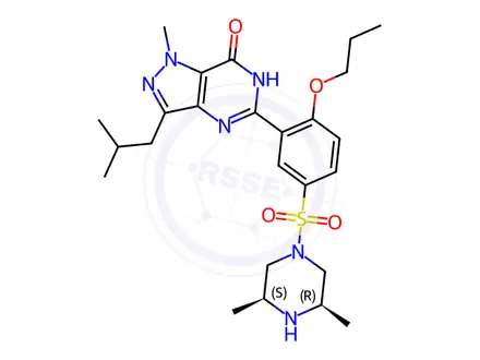 Chemical structure of Propoxyphenylisobutyl aildenafil