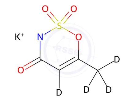 Chemical structure of Acesulfame-d4 potassium