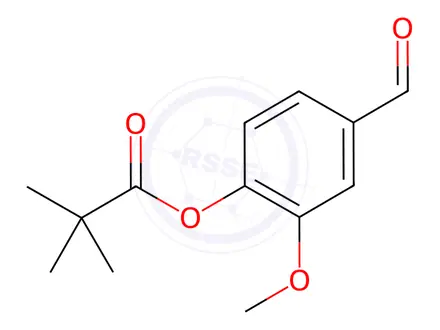 Chemical structure of 4-Formyl-2-methoxyphenyl pivalate