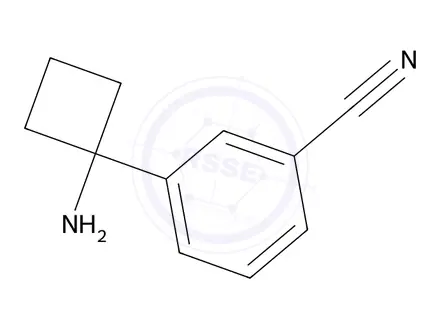Chemical structure of 3-(1-Aminocyclobutyl)benzonitrile