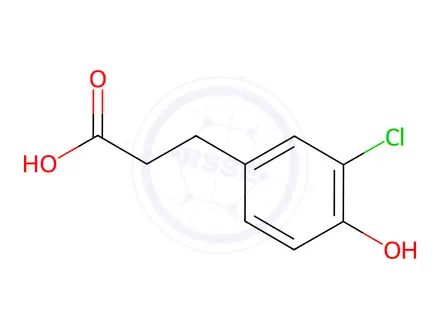Chemical structure of 3-(3-Chloro-4-hydroxy-phenyl)-propionic acid