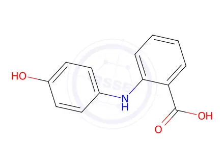 Chemical structure of 2-((4-Hydroxyphenyl)amino)benzoic acid