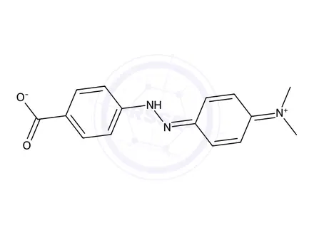 Chemical structure of 4-(2-(4-(Dimethyliminio)cyclohexa-2,5-dien-1-ylidene)hydrazinyl)benzoate