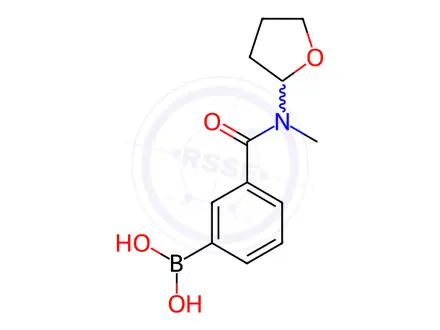 Chemical structure of (3-(((Tetrahydrofuran-2-yl)methyl)carbamoyl)phenyl)boronic acid