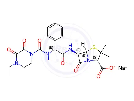Chemical structure of Piperacillin Sodium Salt