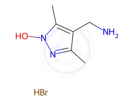 Chemical structure of 4-(Aminomethyl)-3,5-dimethyl-1H-pyrazol-1-ol hydrobromide