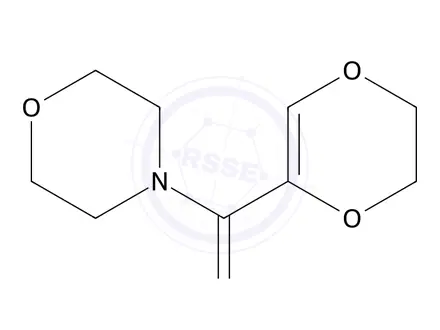 Chemical structure of (5,6-Dihydro-1,4-dioxin-2-yl)(morpholino)methanone