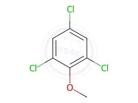 Chemical structure of 2,4,6-Trichloroanisole