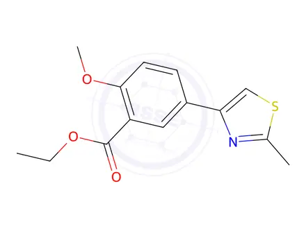 Chemical structure of Ethyl 2-methoxy-5-(2-methylthiazol-4-yl)benzoate