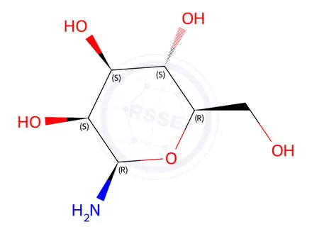Chemical structure of 1-Amino-1-deoxy-β-D-mannopyranose