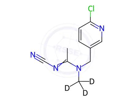 Chemical structure of Acetamiprid-d3
