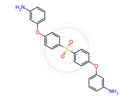 Chemical structure of 3,3'-((Sulfonylbis(4,1-phenylene))bis(oxy))dianiline