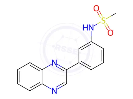 Chemical structure of N-(3-(quinoxalin-2-yl)phenyl)methanesulfonamide