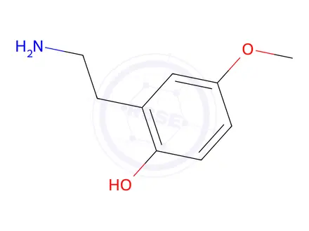 Chemical structure of 2-(2-Aminoethyl)-4-methoxyphenol