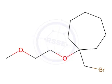 Chemical structure of 1-(Bromomethyl)-1-(2-methoxyethoxy)cycloheptane