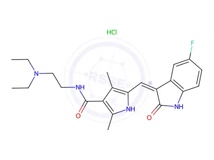 Chemical structure of Sunitinib Hydrochloride