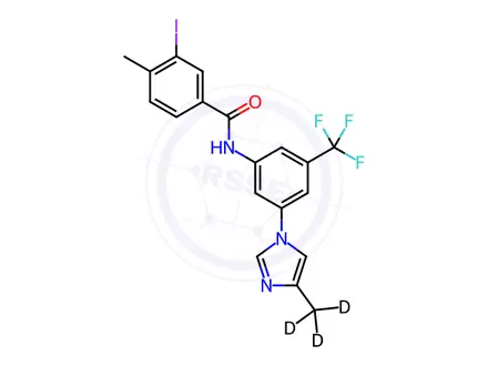 Chemical structure of 3-Iodo-4-methyl-N-[3-(4-methyl-1H-imidazol-1-yl)-5-(trifluoromethyl)phenyl]benzamide-d3