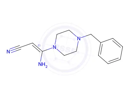 Chemical structure of (2E)-3-amino-3-(4-benzylpiperazin-1-yl)prop-2-enenitrile 1L-371S 477866-36-7