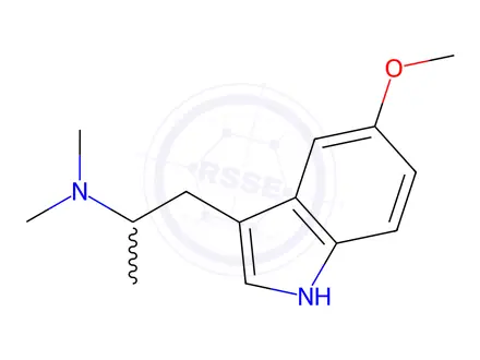 Chemical structure of 1-(5-Methoxy-1H-indol-3-yl)-N,N-dimethylpropan-2-amine