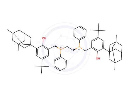 Chemical structure of rel-6,6'-(((1R,1'R)-Ethane-1,2-diylbis(phenylphosphinediyl))bis(methylene))bis(4-(tert-butyl)-2-((1r,3R,5S,7R)-3,5-dimethyladamantan-1-yl)phenol)