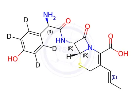 Chemical structure of Cefprozil-d4 (E/Z mixture)