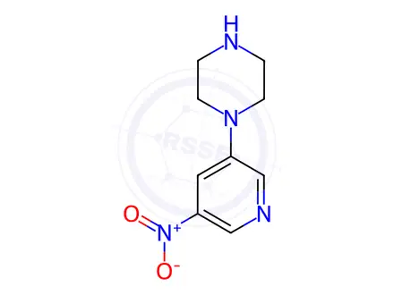 Chemical structure of 1-(5-nitropyridin-3-yl)piperazine