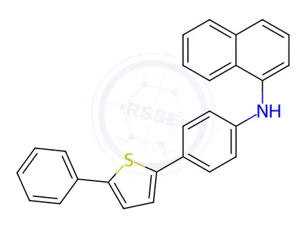 Chemical structure of N-[5-phenyl-2-thienyl]phenyl]-1-naphthalenamine