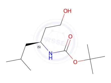 Chemical structure of Tert-butyl (S)-(1-hydroxy-5-methylhexan-3-yl)carbamate