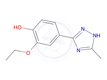 Chemical structure of 2-Ethoxy-4-(3-methyl-1H-1,2,4-triazol-5-yl)phenol