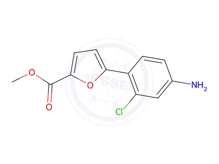Chemical structure of Methyl 5-(4-amino-2-chlorophenyl)furan-2-carboxylate