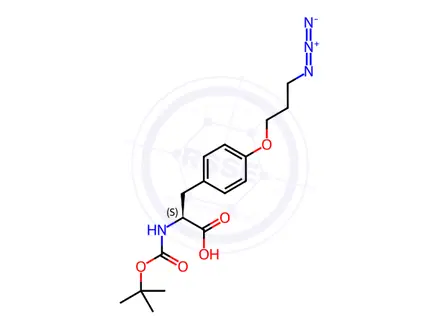 Chemical structure of N-Boc-O-(3-azidopropyl)-L-tyrosine