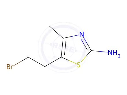 Chemical structure of 5-(2-Bromoethyl)-4-methyl-1,3-thiazol-2-amine